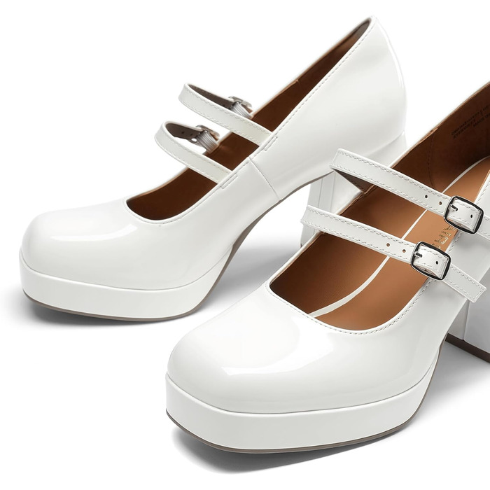 Жіночі туфлі-човники Dream Pairs із закритим носком, білі (розмір 38.5 EU)