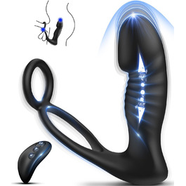 Вібратор для ануса чоловічий, масажер простати з 7 режимами та 10 вібраціями. Іграшка для чоловіків, Dildo Plug для стимуляції простати