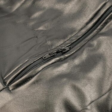 Комбінезон чоловічий з штучної шкіри Rubberfashion - чорний, з відкритим промером, блискучий, цілісний, довгий