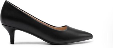 Жіночі класичні туфлі-човники DREAM PAIRS на шпильці з гострим носком, чорні (39 EU, екошкіра)