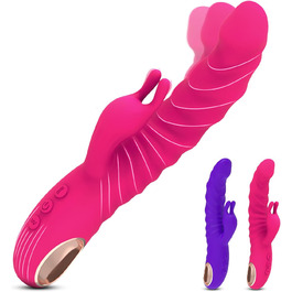 Вібратор для жінок G-Spot з подвійною стимуляцією, Rabbit Vibrator Set, 10 режимів, рожевий