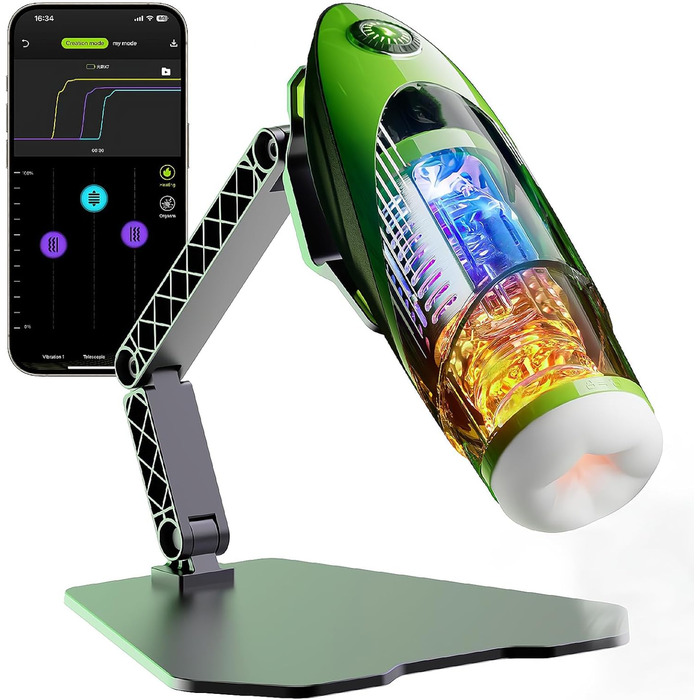 Електричний мастурбатор для чоловіків - бездротовий стакан з 10 режимами, телескопічною функцією та нагрівом 42°C