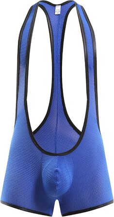 Шорти боді для чоловіків Swbreety, джокерстрап, борцовський синглет, спідня білизна (синій, M)