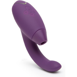 Вібратор Womanizer InsideOut для жінок - стимулятор клітора з функцією імпульсу, кролик, 12 рівнів інтенсивності (фіолетовий)