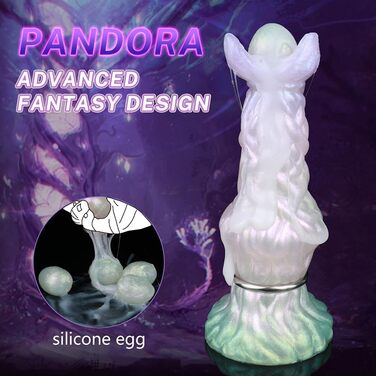 Інопланетний яйцеклад з силікону з п'ятьма яйцями, пневматичний фантазійний дилда для стимуляції G-точки, простати, мастубації. Іграшка для дорослих для жінок та чоловіків. Анальний плагін, дилда-яйце.