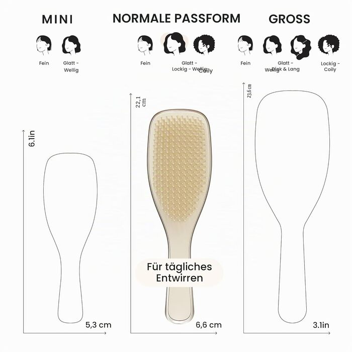 Щітка для волосся Tangle Teezer Ultimate Detangler для вологого та сухого волосся, розплутувальна, для всіх типів волосся, колір Champagne Gold