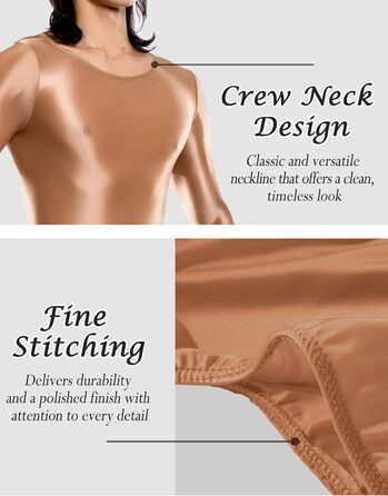 Комбінезон спортивний чоловічий з блиском, прозорий, для танців, облягаючий, боді, M, XL, Колір: Коричневий