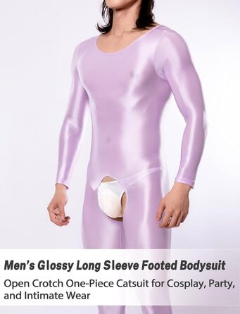 Комбінезон чоловічий AIEOE Gossy з відкриттям спереду, Stramper Overa, еластичний, Cubwear, колір фіолетовий, розмір S