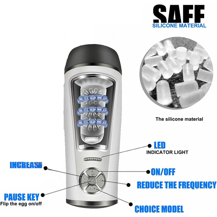 Автоматичний електричний мастурбатор для чоловіків з 10 режимами вібрації - секс-іграшка для чоловіків