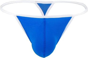 Танга чоловічі низькі з сіткою, сексуальні, з великими кишенями, м'які, східний стиль (синій, 3XL)