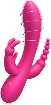 Вібратор FLYTAGLE для стимуляції клітора, 3-в-1 зайчик з 12 режимами вібрації, силіконовий, для жінок