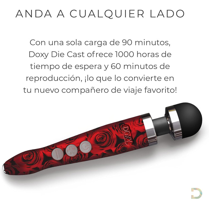 Масажер для жінок Doxy Die Cast 3 - бездротовий вібратор-паличка, рожевий