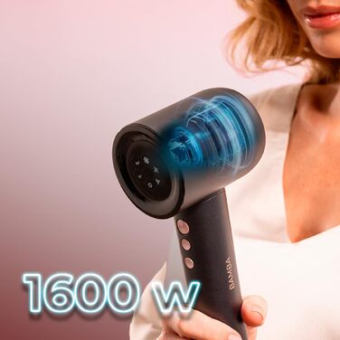 Фен для волосся Cecotec DryNova 2in1 з BLDC-мотором, 1400 Вт, сенсором температури та нано-іонізацією, чорний