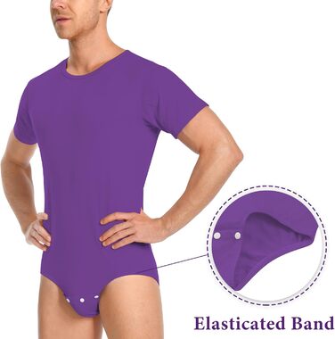 Комбінезон чоловічий Littleforbig з бавовни – вільний крій (фіолетовий, M)