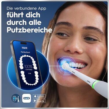 Електрична зубна щітка Oral-B iO Series 6 Grey Opal, 5 режимів чищення, набір з 3 насадок для делікатного очищення та дорожнім футляром