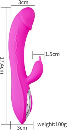 Вібратор G-Spot з силікону для жінок, 7 режимів, рожевий