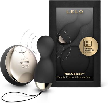 LELO HULA Beads: вібруючі кульки для інтимної стимуляції, Black. 2 роки гарантії