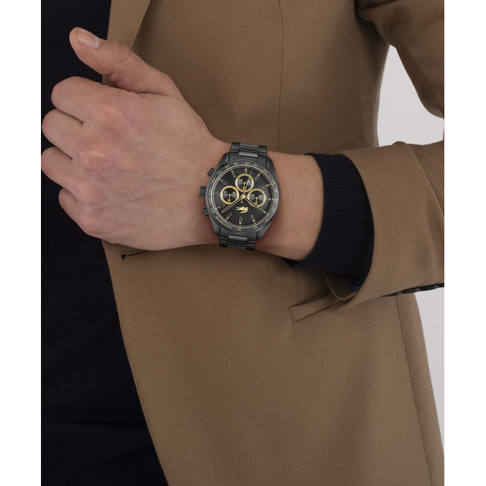 Чоловічий годинник Lacoste Boston Chronograph зі сталевим браслетом (Silver, Metal)