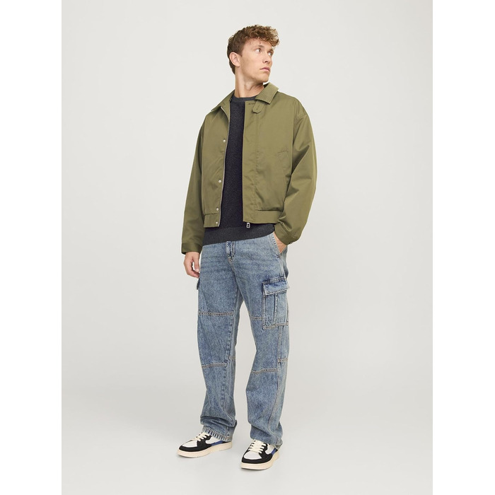 Чоловічі джинси Slim Fit JACK & JONES JJIGLENN (Dark Grey Melange), розмір XXL