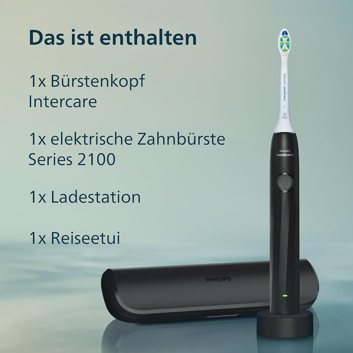 Електрична сонічна зубна щітка Philips Sonicare Series 2100 HX4021/01, 2 режими інтенсивності, SmarTimer, EasyStart, біла