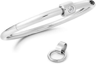 Металевий намисто-чокер з кільцем та знімними кулонами (HB01), внутрішній діаметр 130 мм