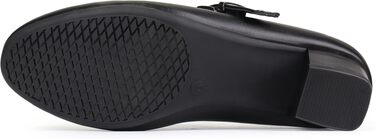Жіночі ортопедичні туфлі Mary Janes Ortho + Rest для Hallux Valgus, чорні туфлі на низьких масивних підборах для комфорту та здоров'я стопи (38 EU)
