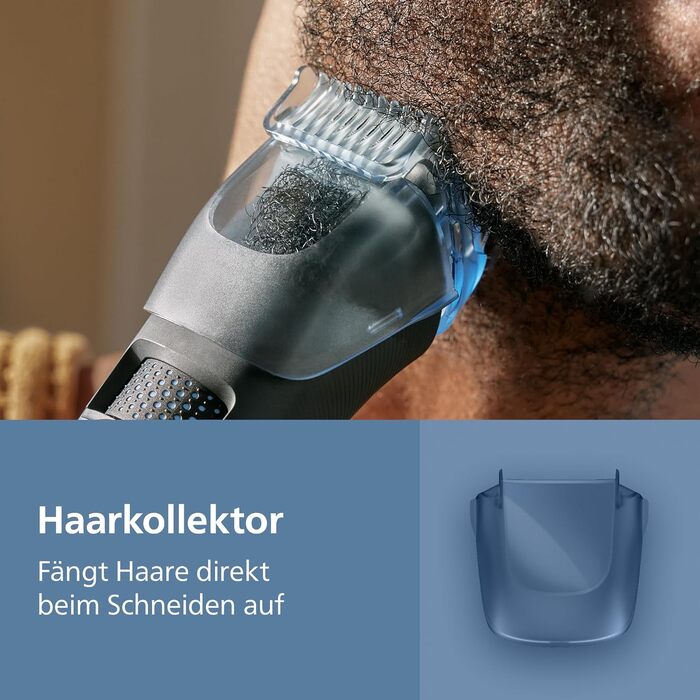 Тример для бороди Philips Bartschneider 7000 серії BT7670/15: самозаточувальні металеві леза, 40 налаштувань довжини, технологія BeardSense, водонепроникний, з зарядним пристроєм
