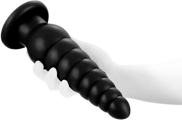 Анальний дildo Hrekssi XL з сильним присоском – гнучкий анальний масажер для дорослих, чорний