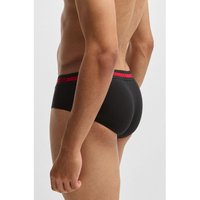 Чоловічі труси Hugo (XL, чорний) з логотипом Triple Planet, 3 шт. з бавовни