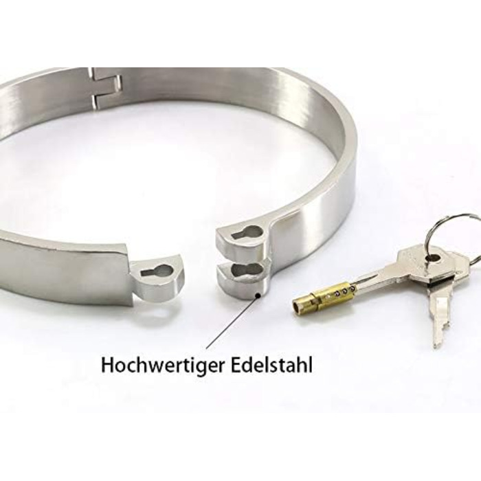 ZWFUN О-подібне намисто-ошейник для БДСМ, фетиш-іграшка для дорослих, срібло, для жінок, чоловіків, пар (L:13.8cm)