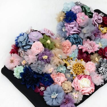 Чорний бюстгальтер-топ Ellacci з 3D-квітами для вечірки, весілля, клубу. Розмір XS