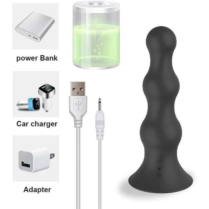 Анальний вібратор PQKuss 2-в-1 з надувним вагінальним розширювачем, силікон, 10 режимів