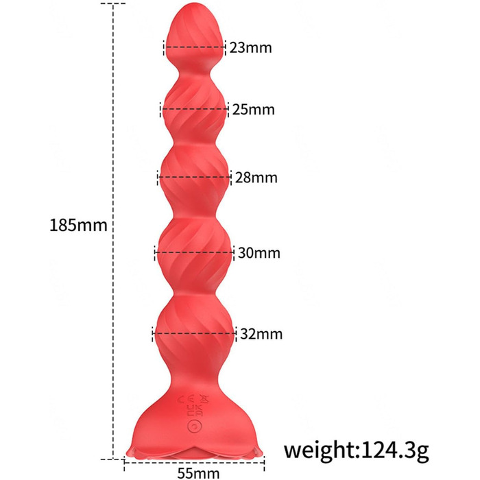Вібратор для анусу з пультом керування, анальний вібратор для жінок та пар, масажер простати, силікон, чорний