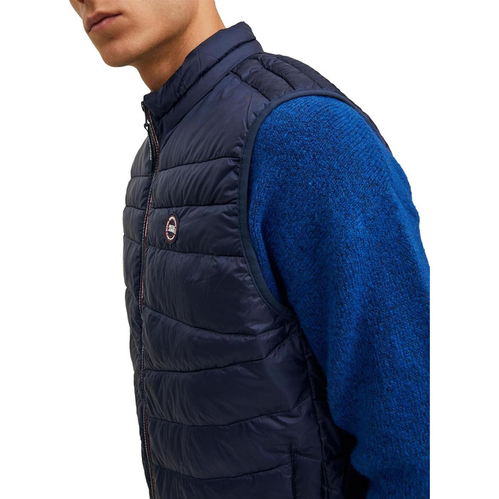 Чоловічий жилет Jack & Jones Jjehero Bodywarmer Noos стібаний, темно-синій (Navy), розмір XL
