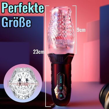 Масажер для чоловіків з 5 режимами ротації та 10 вібраційними режимами - Секс-іграшка для соло, прозора машина для штучної вагіни