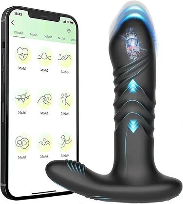 Вібратор-дилда для G-точки та клітора, 9 режимів, функція удару, з пультом дистанційного керування, анальний плагін, для жінок, пар та чоловіків