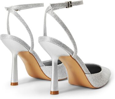 Жіночі туфлі-човники DREAM PAIRS на високих підборах, сріблясті з блискітками, розмір 39 EU