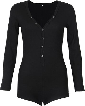 Жіночий боді Roselux з V-подібним вирізом, чорний, розмір 2S