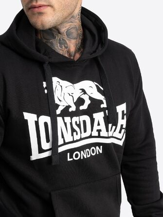 Чоловіче худі Lonsdale приталеного крою для спорту та відпочинку, чорне, розмір XL