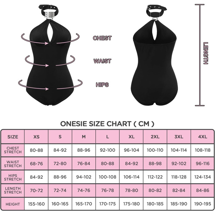 Чорний ромпер з коміром у готичному стилі LittleForBig 3XL (бавовна)