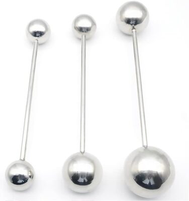 Анальний масажер ScreaAss з нержавіючої сталі з подвійним наконечником, кулі, дildo, для чоловіків та жінок, 38/50/63 мм, стимулятор G-точки, масажер простати