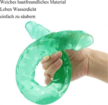 Анальний масажер-вібратор з двома головками, 42 см, з ПВХ, для чоловіків та жінок