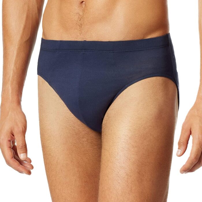 Труси чоловічі Schiesser Uncover 3 шт. Supermini з м'яким поясом - бавовна (L, темно-синій)