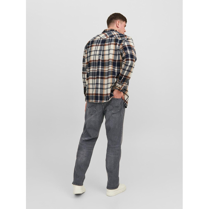 Чоловічі джинси Jack & Jones JJIMIKE Tapered Fit (завужені), великий розмір, чорний денім, 42W / 32L