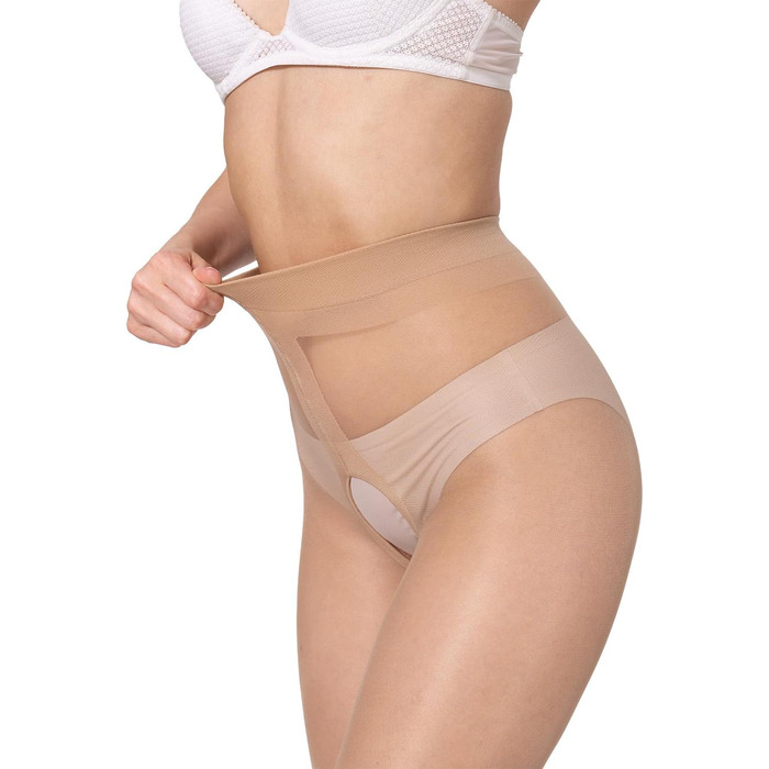 Шкарпетки-гольфи BANANALU 20 Den з відкритим кроком (S, Honey - набір 3 шт.)