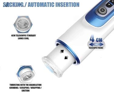 Електричний масажер для чоловіків з 7 режимами вібрації та підігрівом. Стимулятор пеніса. Інтимна іграшка для дорослих.