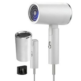 Професійний складаний фен для подорожей Lonen, 2400W, 3 температурних режими та 2 швидкості, компактний і легкий фен для швидкого сушіння волосся (Білий)