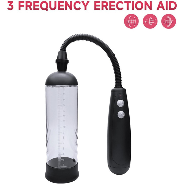 Електричний тренажер для збільшення статевого члена для чоловіків QgLust з 3 режимами, для ерекції та мастурбації