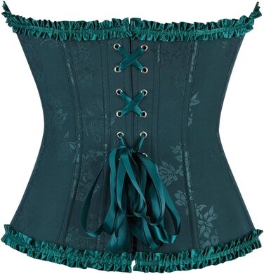 Корсет для жінок Kevry Gothic, форма одягу, корсаж, бюстгальтер, спідня білизна, топ (34-36, темно-зелений)