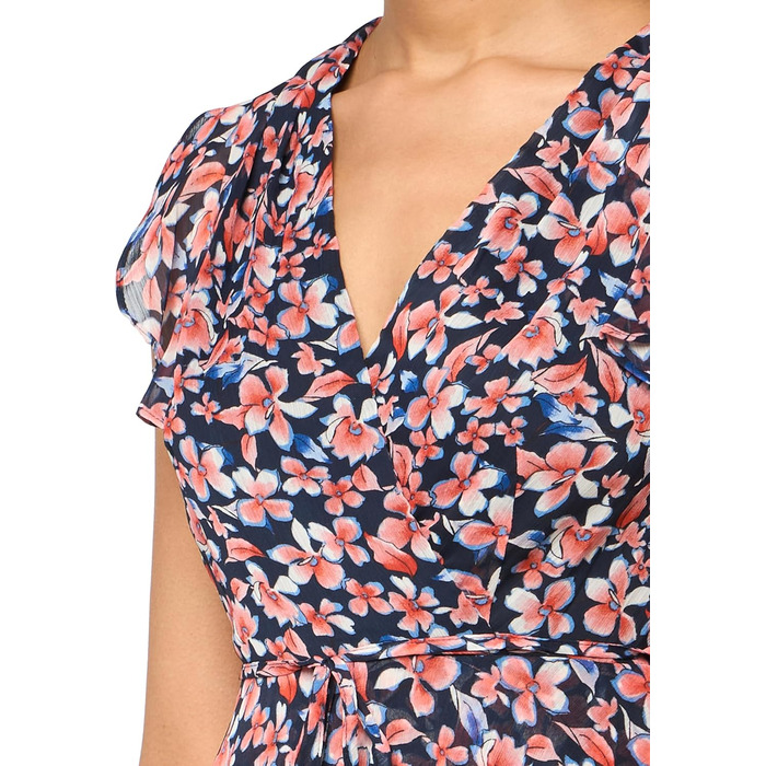 Сукня Tommy Hilfiger Nantucket з квітковим принтом, шифон, розмір 40, колір Sky Captain/Grenadine